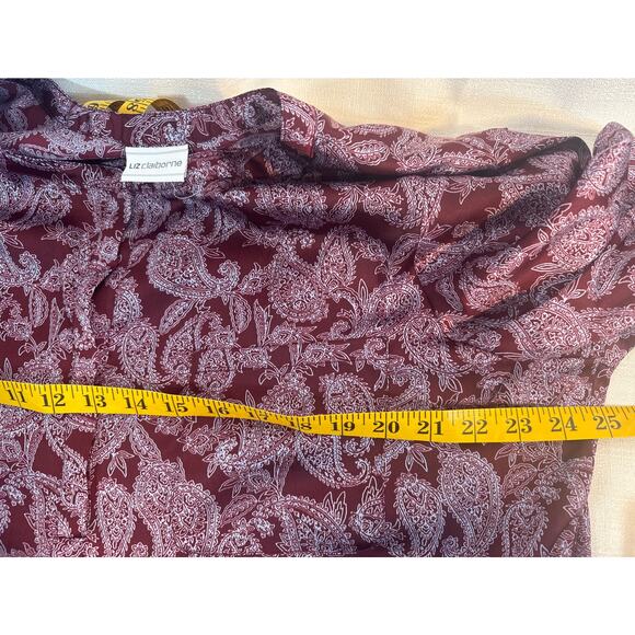Liz Claiborne 3/4 sleeve dress shirt blouse purple size XL - Picture 5 of 6
